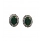 Oval Green Studs